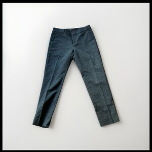 Banana Republic Size 0 Hampton Charcoal Tweed Wool Blend Trousers